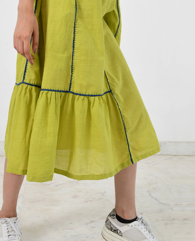 CONTRASING PANELED DRESS