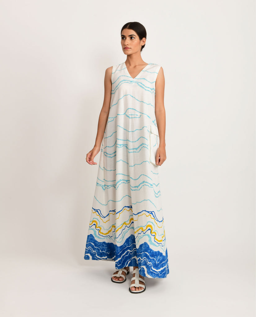 BLUE OCEAN BIG POCKET DRESS