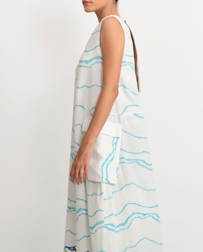 BLUE OCEAN BIG POCKET DRESS