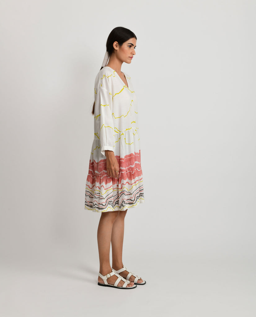 SALMON WAVE SHORT DRESS
