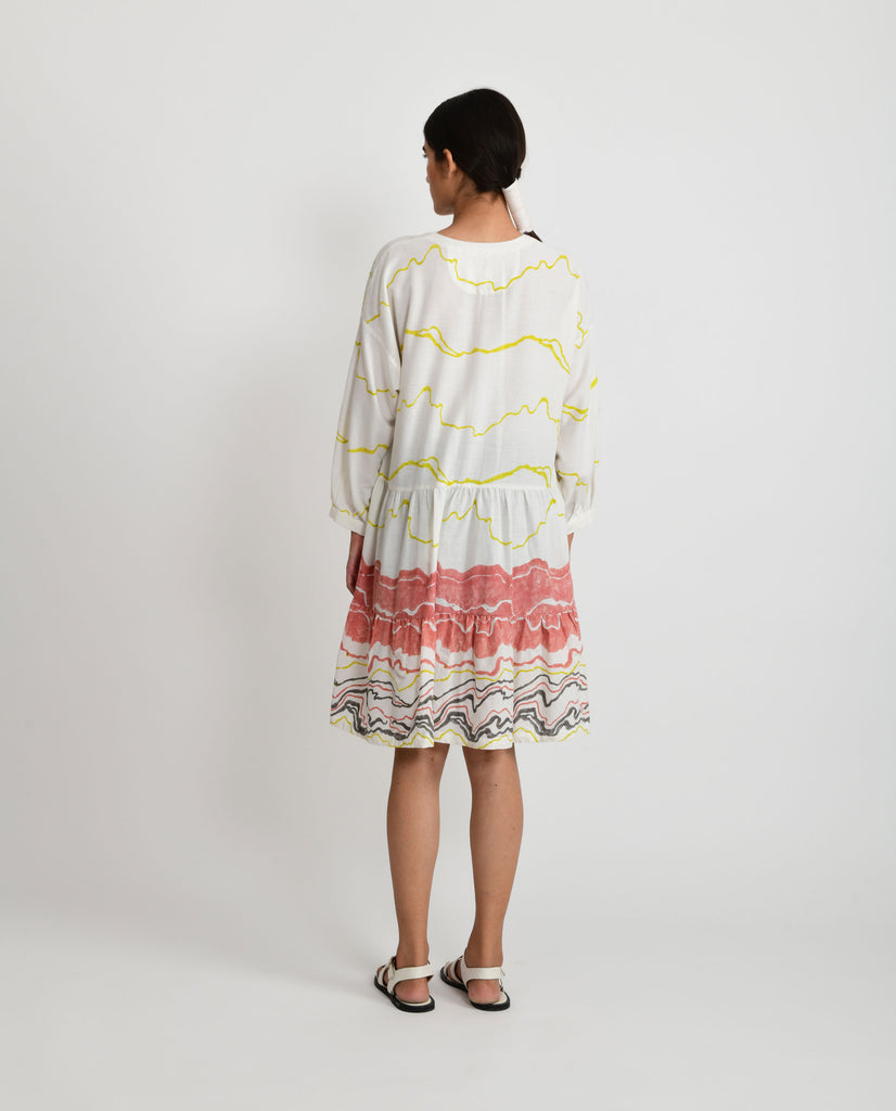 SALMON WAVE SHORT DRESS