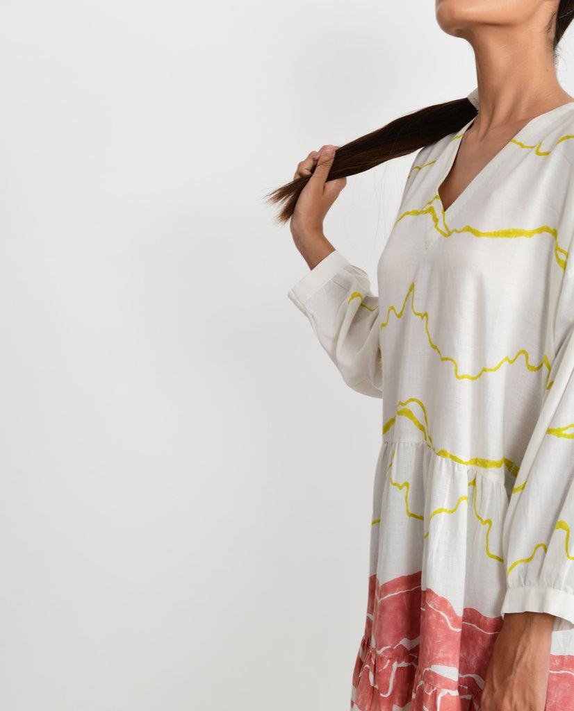 SALMON WAVE SHORT DRESS