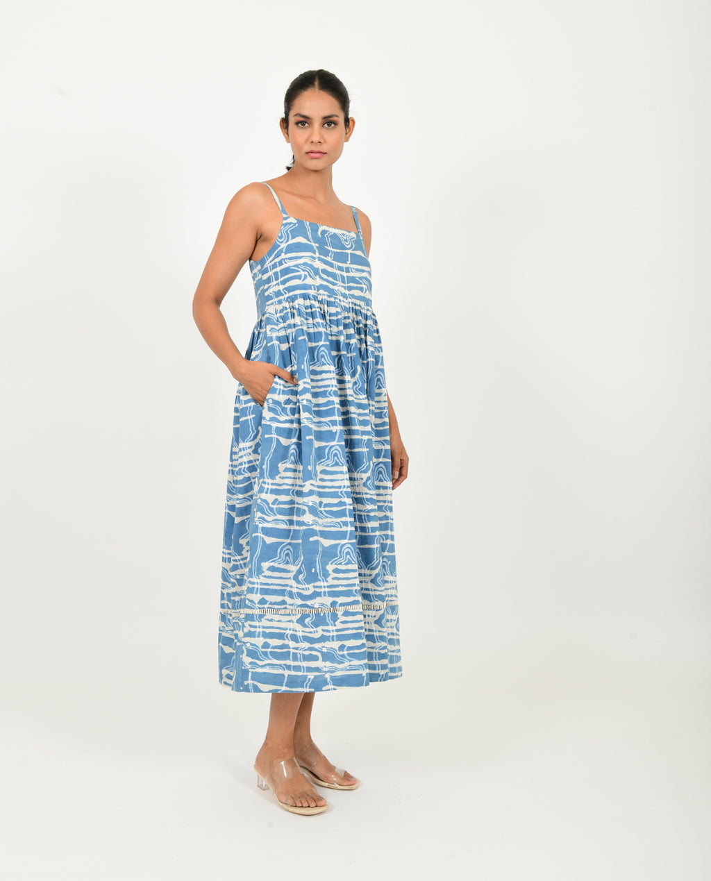 Indigo Splash Gather Dress
