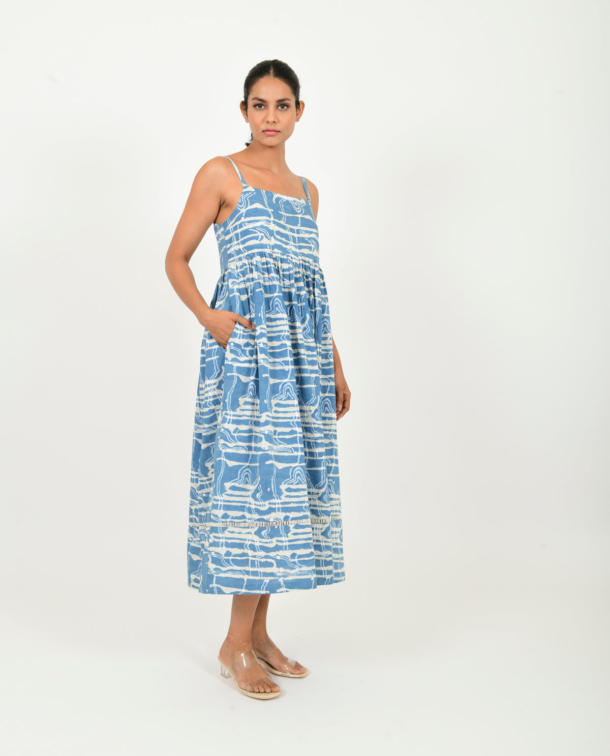Indigo Splash Gather Dress