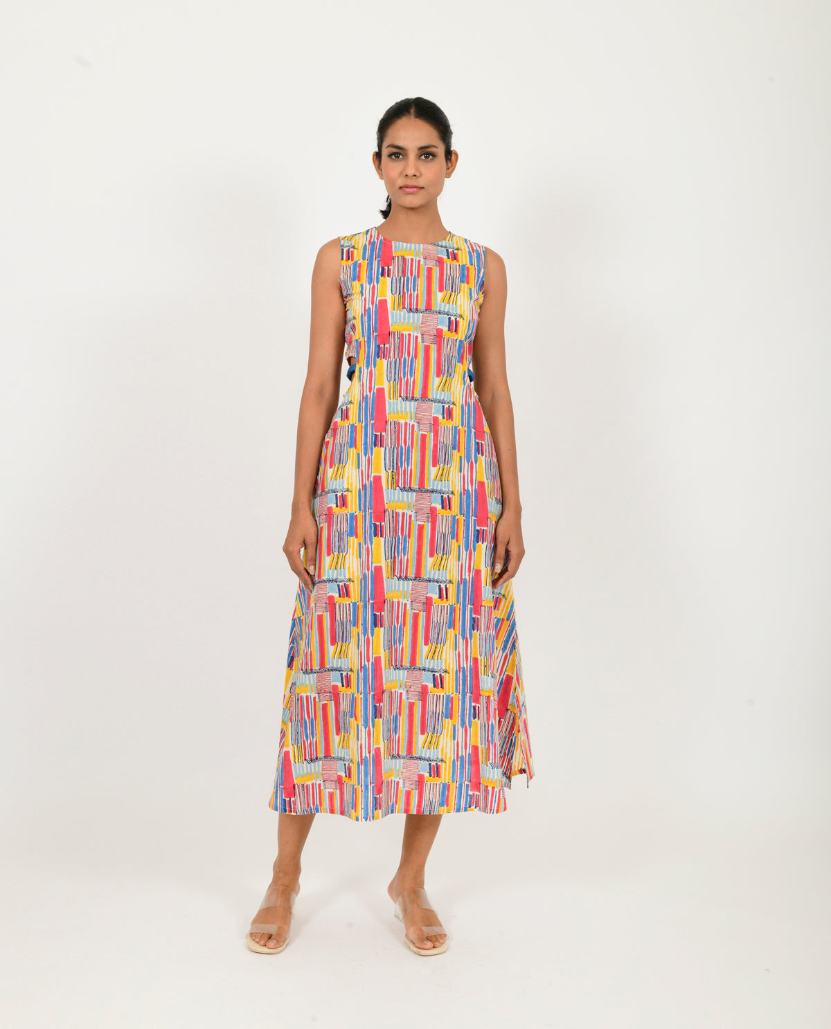 Scribble Side Cut Dress