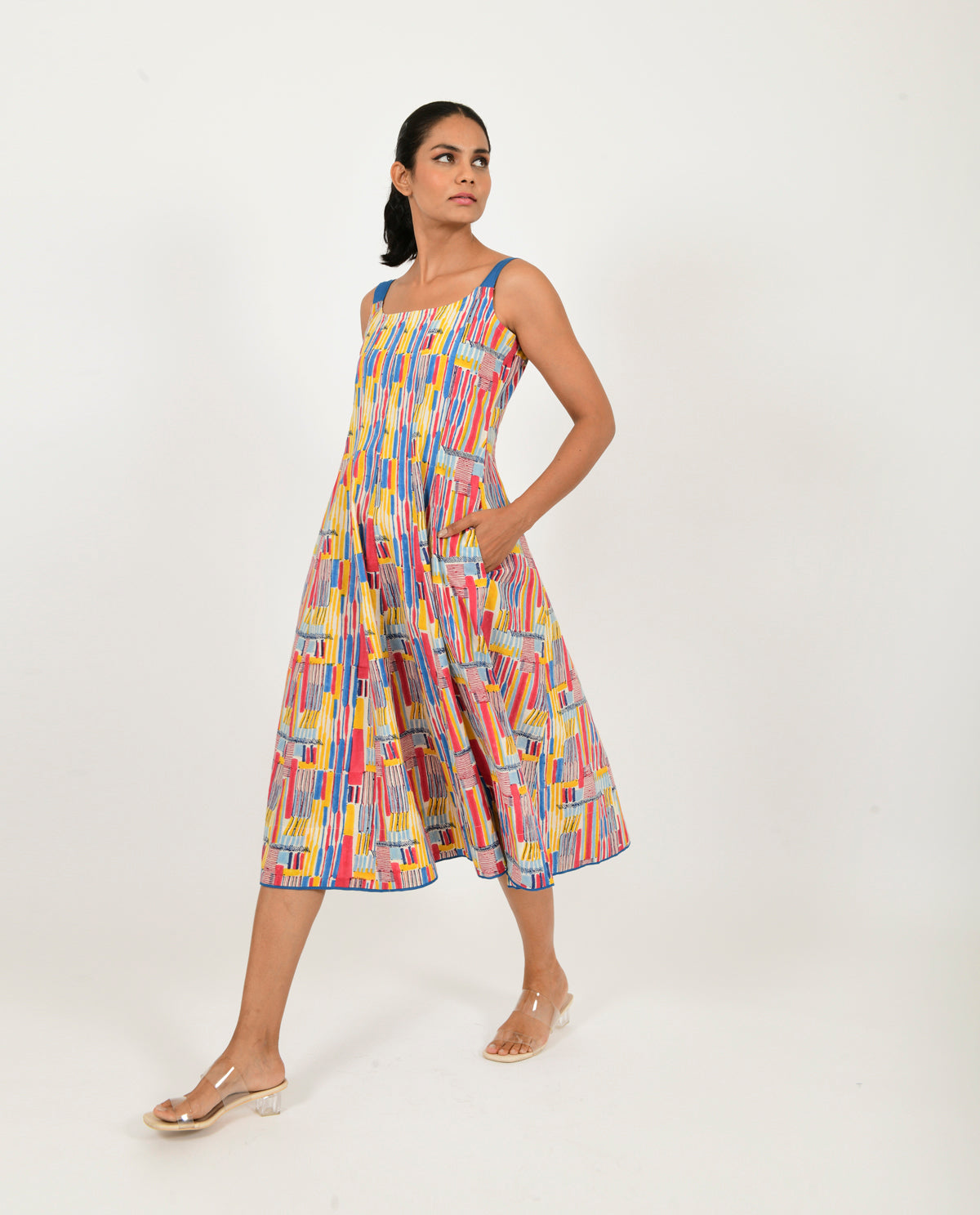 Scribble Multi Doll Linen Dress