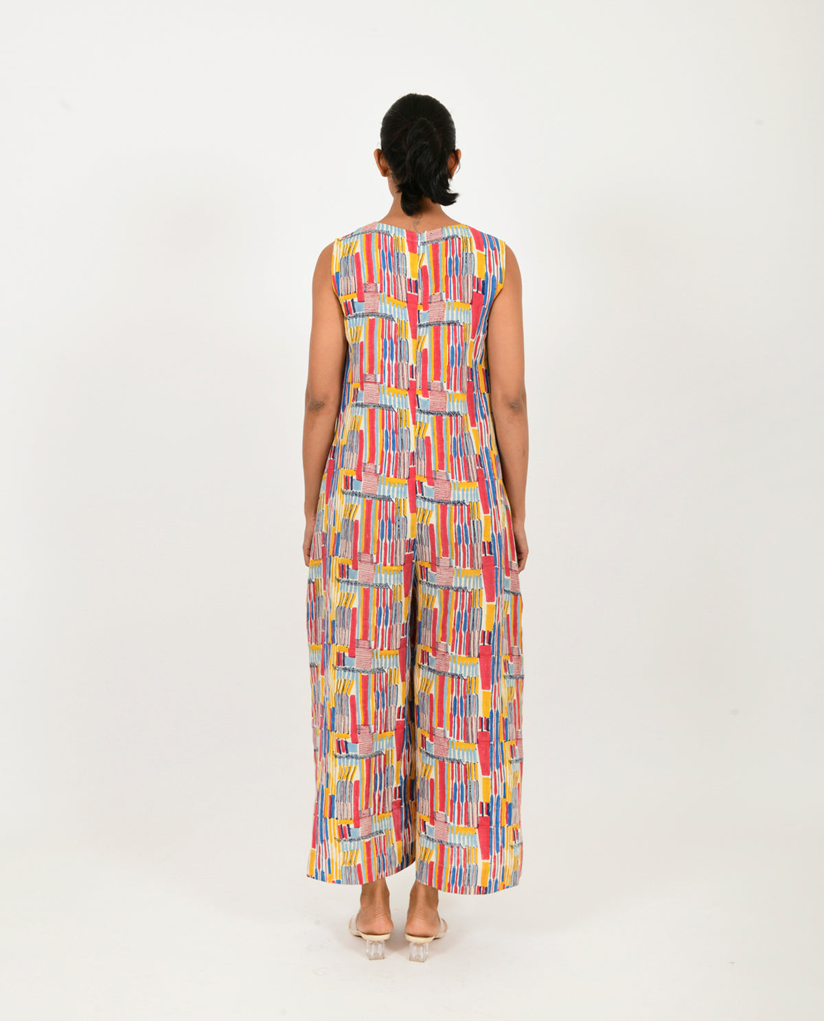 Scribble Linen Multi Jumpsuit