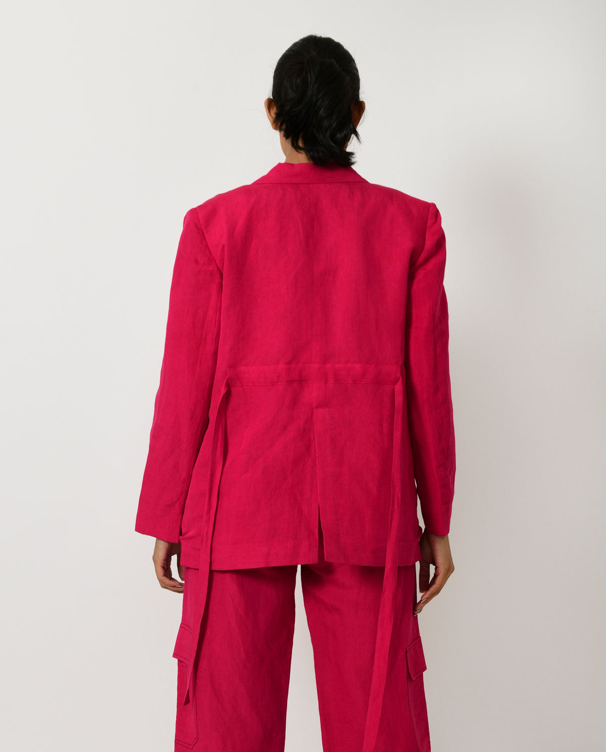 Viva Magenta Linen Jacket