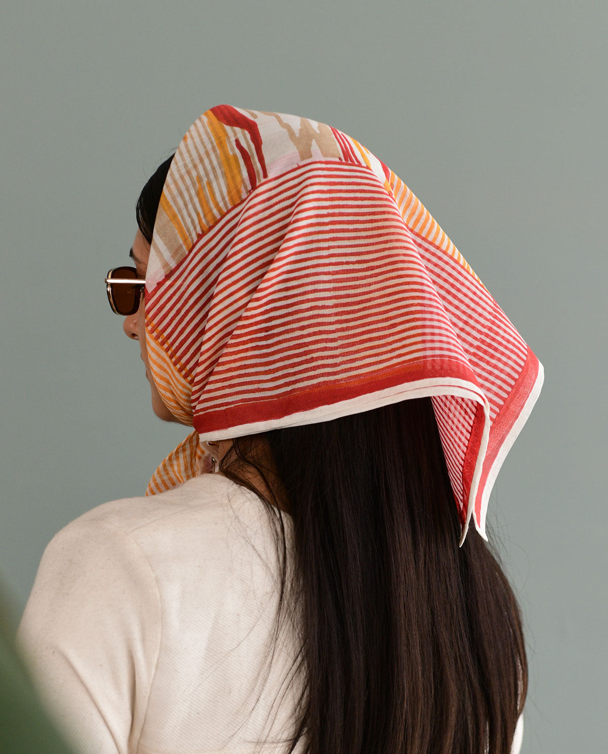 Square Fire Head Scarf