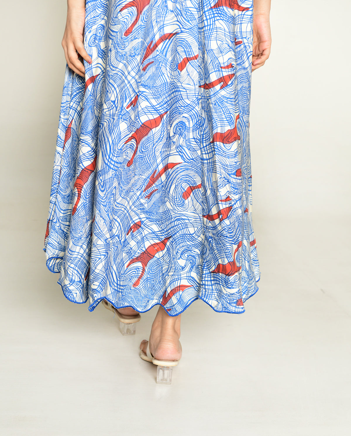 Ponzo Halter Neck Maxi Dress
