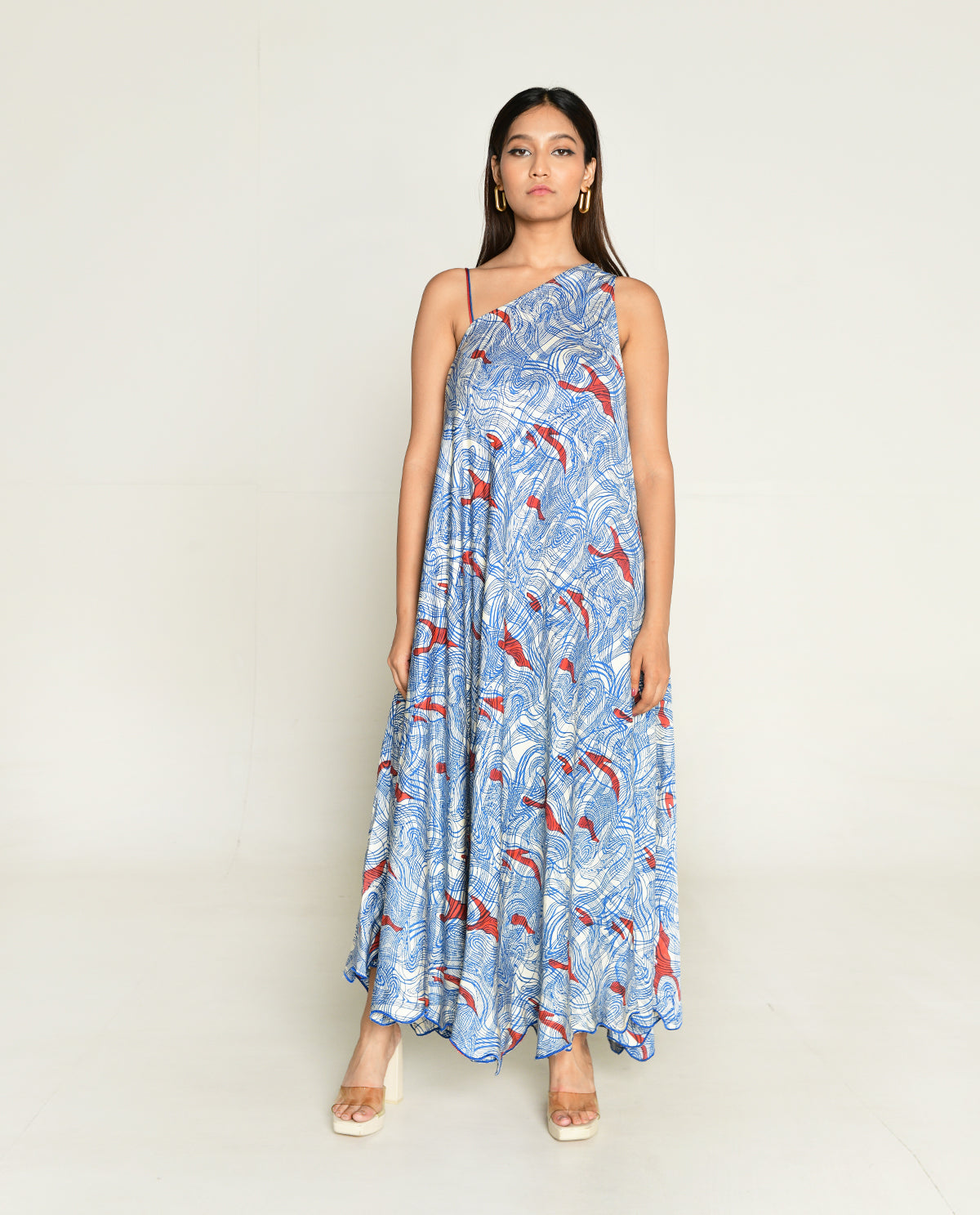 Ponzo One Shoulder Maxi Dress