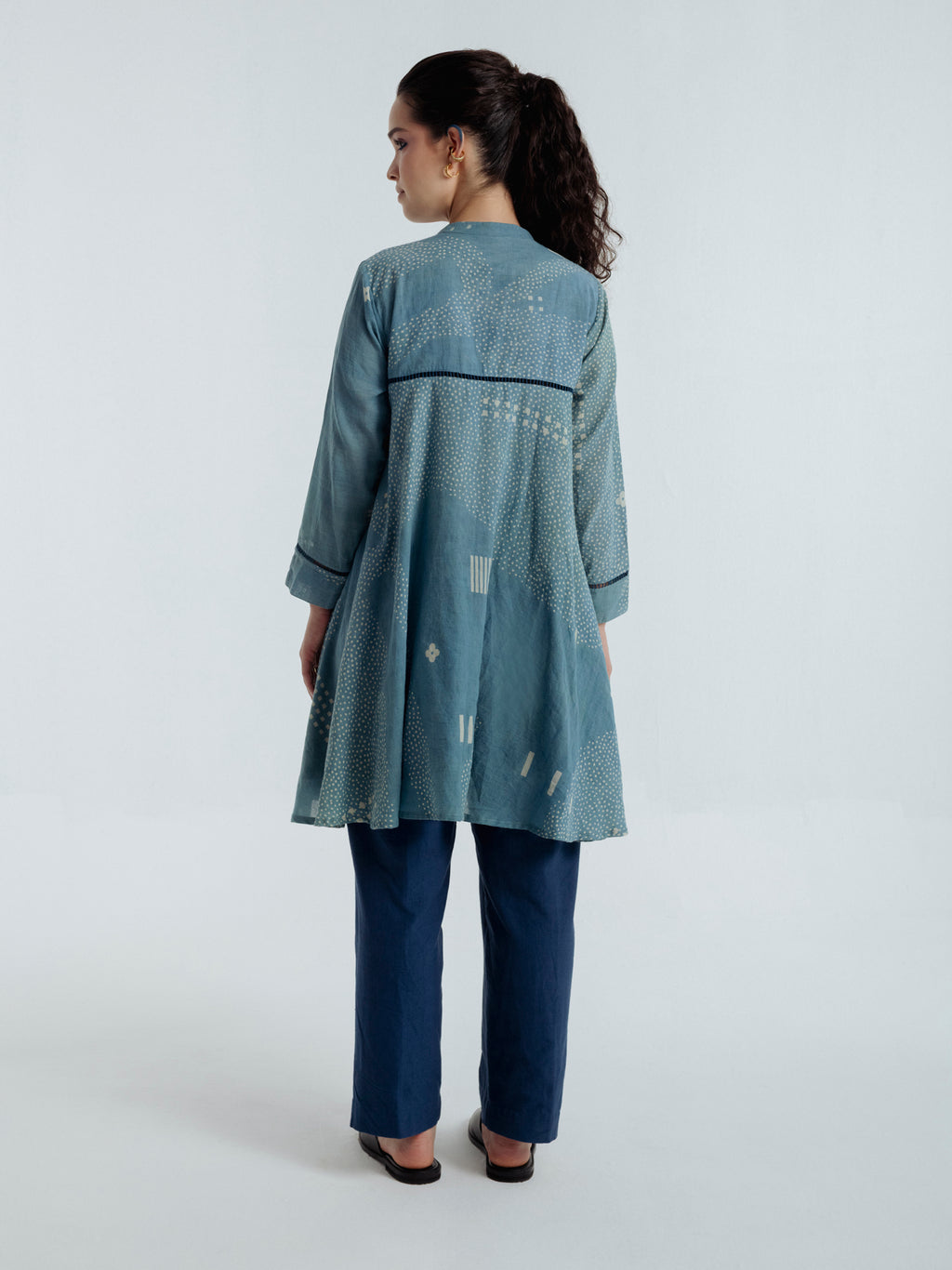 Indigo Shadow Flare Shirt