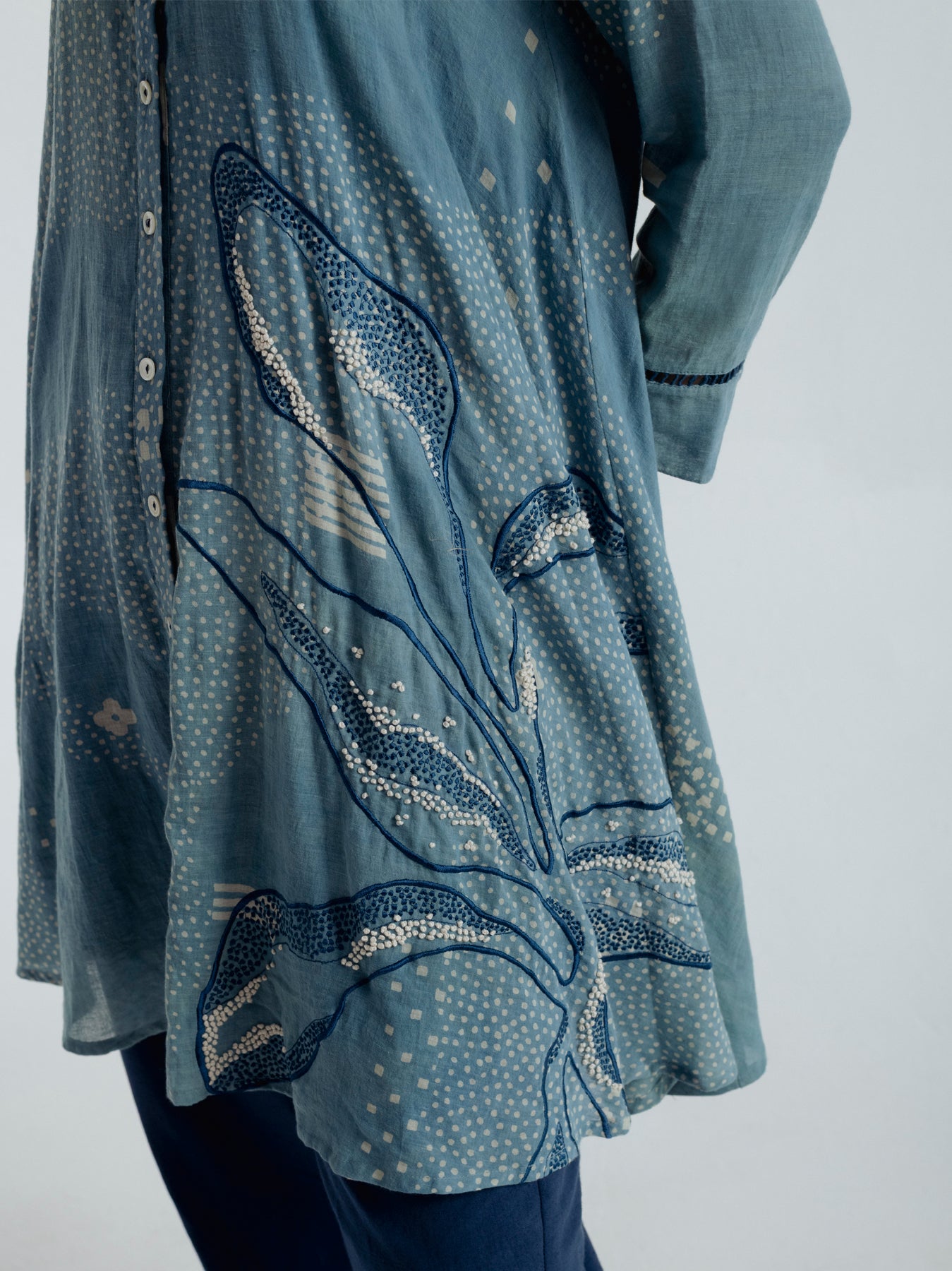 Indigo Shadow Flare Shirt