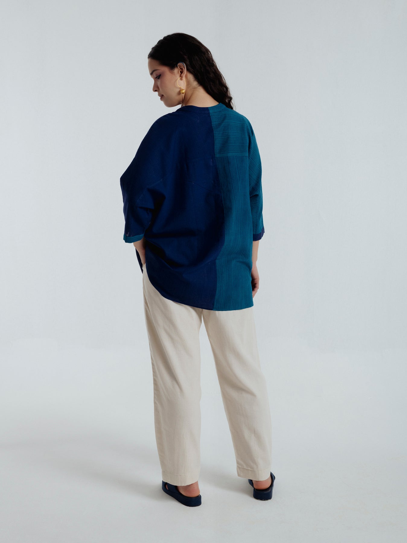 Half And Half Oversized Shirt