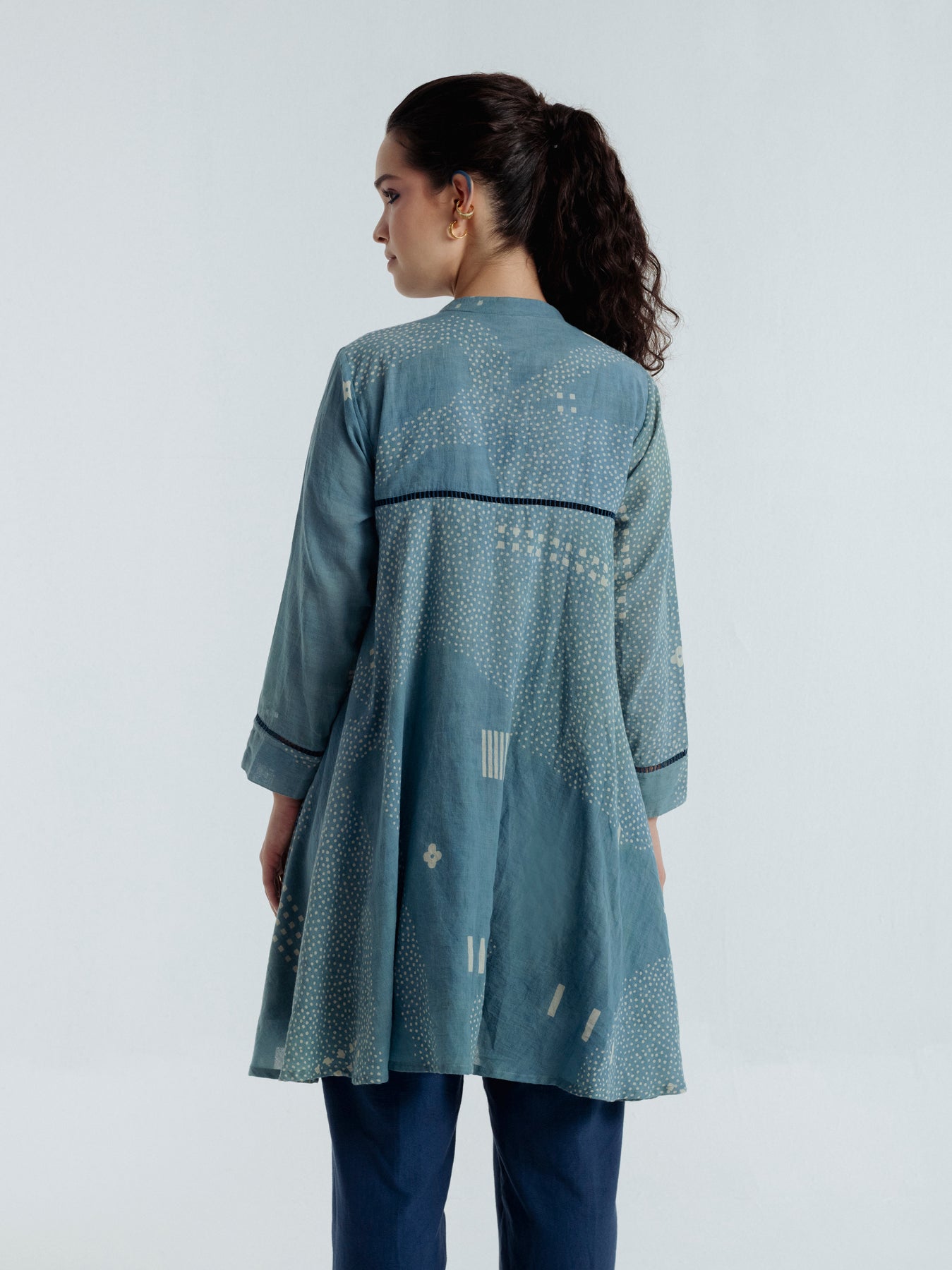 Indigo Shadow Flare Shirt
