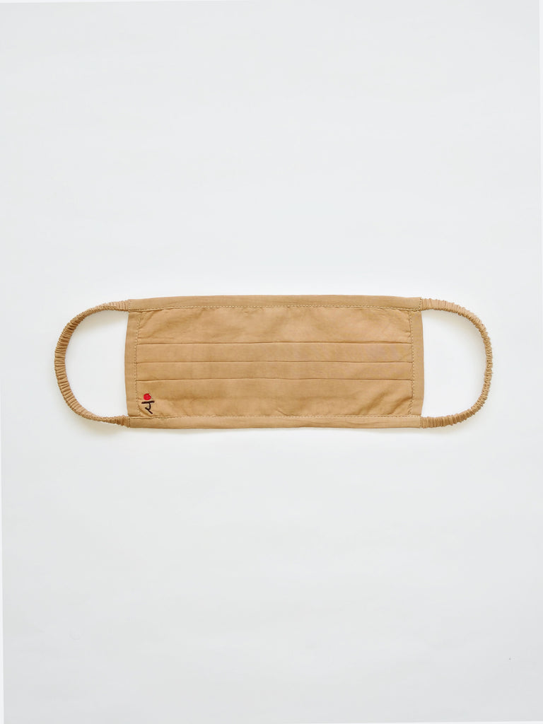 TEA LEAF DYED 3 PLEATED FACE MASK