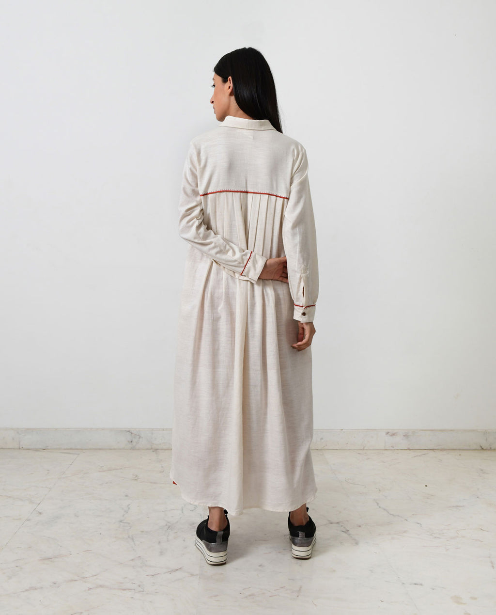 Kora Khadi Back Pleated Dress