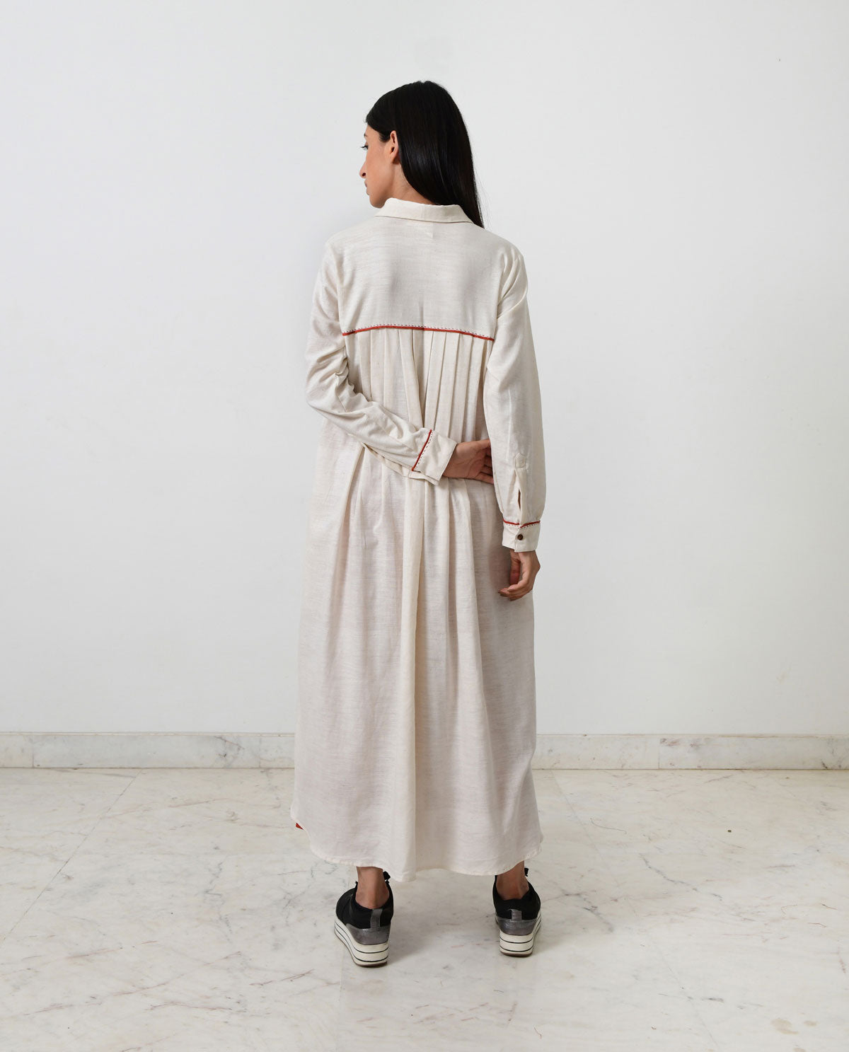 Kora Khadi Back Pleated Dress