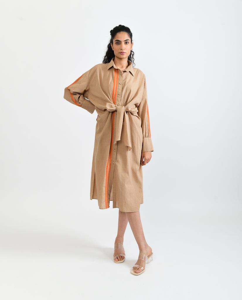 SUNBURST TIE UP DRESS